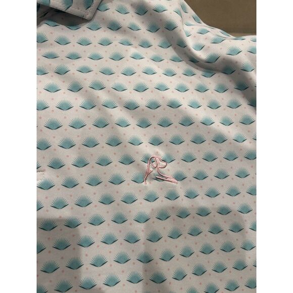 Rhoback Mens Medium The Agave Tequilla Print Pattern Golf Polo Shirt Multicolor - Picture 2 of 7